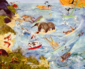 Leaving the Ark, 2008 (akryl) af Anna Pugh