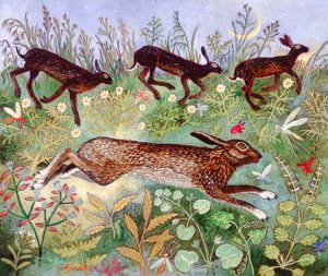 Moon Run, 2010 (akryl) af Anna Pugh