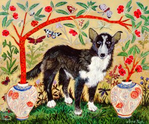 Mutt, 2009 (akryl) af Anna Pugh