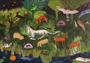 Natteliv, 2018 (akryl) af Anna Pugh