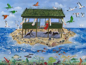 Den syvende himmel, 2013 (akryl) af Anna Pugh