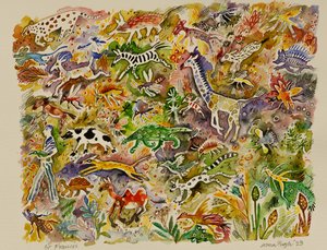 Sankt Frans, 2023 (akvarel) af Anna Pugh