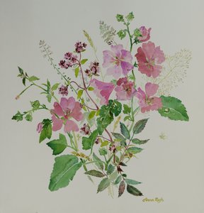 Stilleben blomster 3 , 2021 (maleri) af Anna Pugh