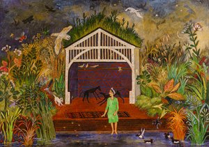 Tewit to Woo, 2018 (akryl) af Anna Pugh