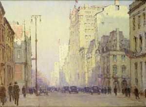 5th Ave, at 57th Street, ca. 1918 (olie på lærred)