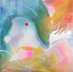 Abstrakt Red Dot Flow af Anna Viklund