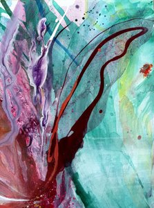 Livlig blomsterflod af Anna Viklund