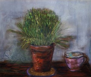 Catmint (pastel på papir) af Anna de Noailles