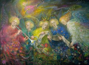 The Light of Heavenly Worlds, 2019 (olie på belgisk linned) af Annael Anelia Pavlova