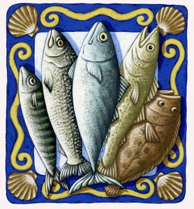 Frisk fisk, 2014 (gouache)