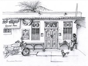 General store, 2019 (grafitblyant) af Annalisa Morrocco