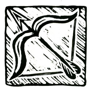 Horoskop (Skytten), 2017 (linnedprint) af Annalisa Morrocco