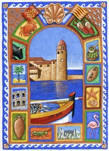 Languedoc, 2015 (gouache) af Annalisa Morrocco