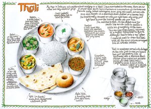 Thali, 2020 (farveblyant og blyant)