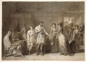Bayard nægter at modtage gaver fra sin værtinde i Brescia af Anne-Louis Girodet de Roucy-Trioson