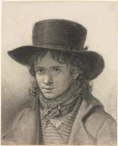 Selvportræt i en hat af Anne-Louis Girodet de Roucy-Trioson