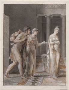 Mødet mellem Orestes og Hermione af Anne-Louis Girodet de Roucy-Trioson
