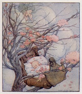 Børnerim: Hush-A-Bye, Baby, On The Tree Top (farve litho) af Anne (after) Anderson