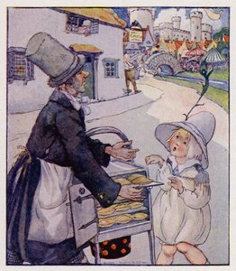 Børnerim: Simple Simon Met A Pie-Man (farve litho) af Anne (after) Anderson