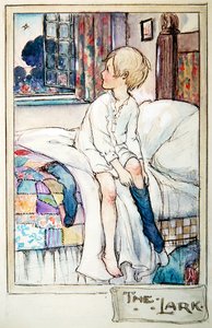 Lærken, ca. 1916 (pen & blæk med akvarel & blyant på papir) af Anne Anderson