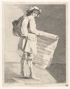 Rondreizende prentsælger Forhandler af billeder (titel på objekt) Studier taget i det lavere folk eller Crees i Paris. Tredje Farve. (serietitel på objekt)