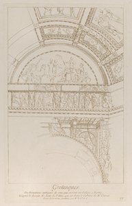 Grotesker: detalje af stukrelieffer, der dekorerer Colosseum i Rom, ca. 1729.
