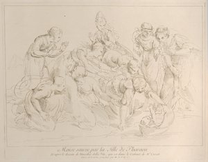 Moses reddet af Faraos datter, ca. 1729. af Anne Claude Philippe de Caylus