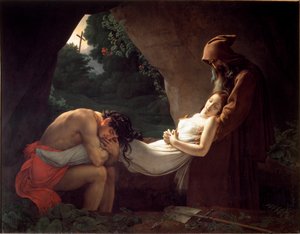 Atala ved Atalas grav eller begravelse af Anne Louis Girodet de Roucy Trioson