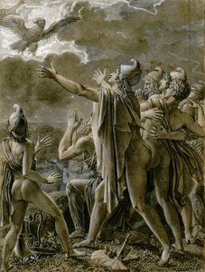 Aeneas og hans tilhængere i Latium, 1791-1793. af Anne Louis Girodet de Roucy Trioson