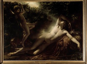 Endymions søvn eller Endymion, Måneeffekt. Maleri af Anne Louis Girodet af Roussy Trioson (Roucy Trioson af Anne Louis Girodet de Roucy Trioson