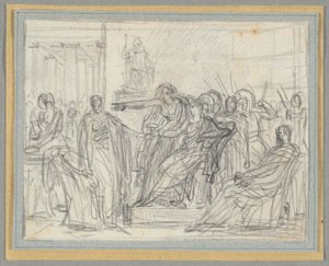 Scene fra Corneilles sidste akt af Anne Louis Girodet de Roucy Trioson