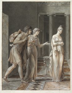Mødet mellem Orestes og Hermione, ca. 1800. af Anne Louis Girodet de Roucy Trioson