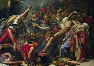 The Revolt at Cairo, 21. oktober 1798, 1810 (detalje af 91913) af Anne Louis Girodet de Roucy Trioson