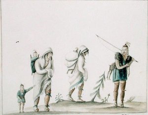 Indisk familie, ca. 1807 (akvarel på papir)