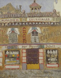 A Shop Front, Granada af Anne Redpath
