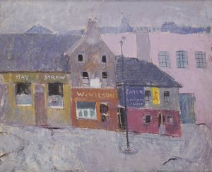 Causewayside, Edinburgh, ca. 1950 (olie på lærred) af Anne Redpath