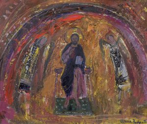 In a Chapel, Torcello (olie på lærred) af Anne Redpath