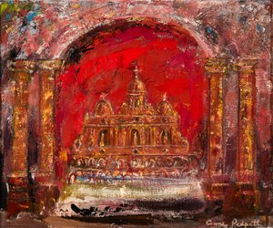 I en kirke, St. Paul (olie på lærred) af Anne Redpath