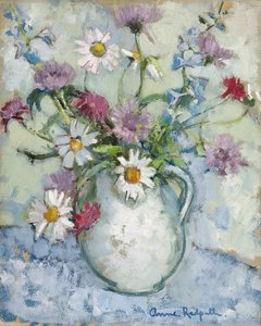 Sommerblomster i en kande af Anne Redpath