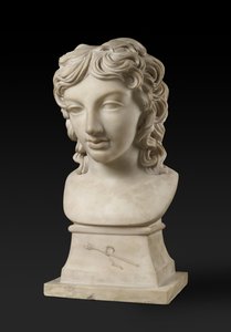 Busteportræt af prins Henrik Lubomirski i karakteren af Bacchus, ca. 1787 (carrara marmor)