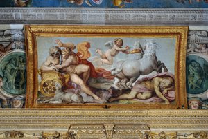 Aurora bortfører Cephalus, detalje af hvælvingen i galleriet, 1597-1604 af Annibale Carracci