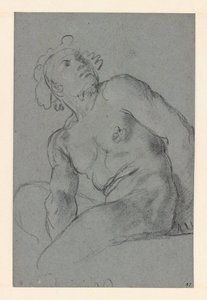 Carracci - Siddende mandlig nøgen, I 183 (PK) af Annibale Carracci