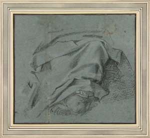 Carracci - Studie til draperiet over Jomfruens ben til Maria Himmelfarts-altertavlen, S.Maria del Popolo, RCIN 902108 af Annibale Carracci