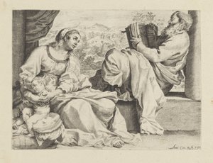 Hellig Familie med den unge Johannes Døberen af Annibale Carracci