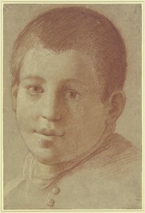 Portræt af en dreng af Annibale Carracci