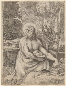 Sankt Hieronymus i ørkenen af Annibale Carracci