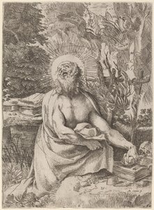 Sankt Hieronymus i ørkenen af Annibale Carracci