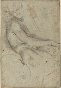 Satyr holder en rundel af Annibale Carracci