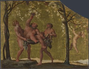 Silenus samler druer, ca. 1598 af Annibale Carracci
