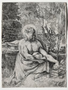 Sankt Jerome, ca. 1591. af Annibale Carracci